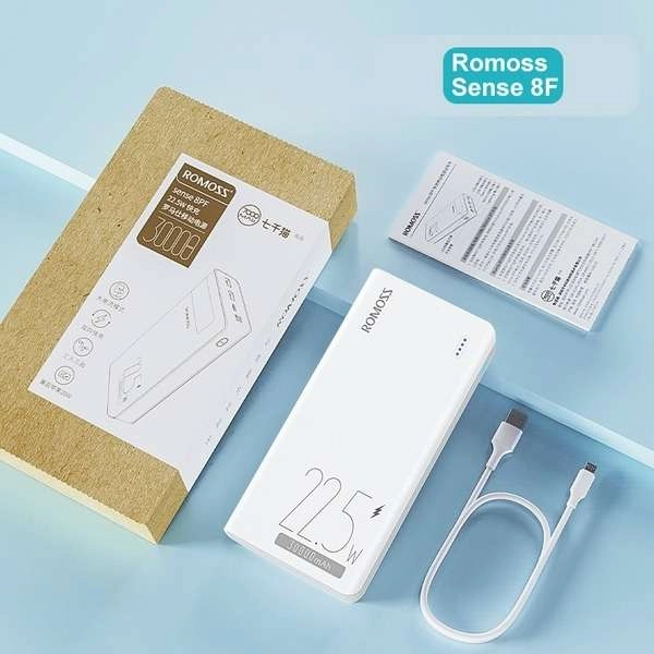 Pin dự phòng Romoss Sense 8F 30000mAh sạc nhanh PD 20W và QC 22.5W